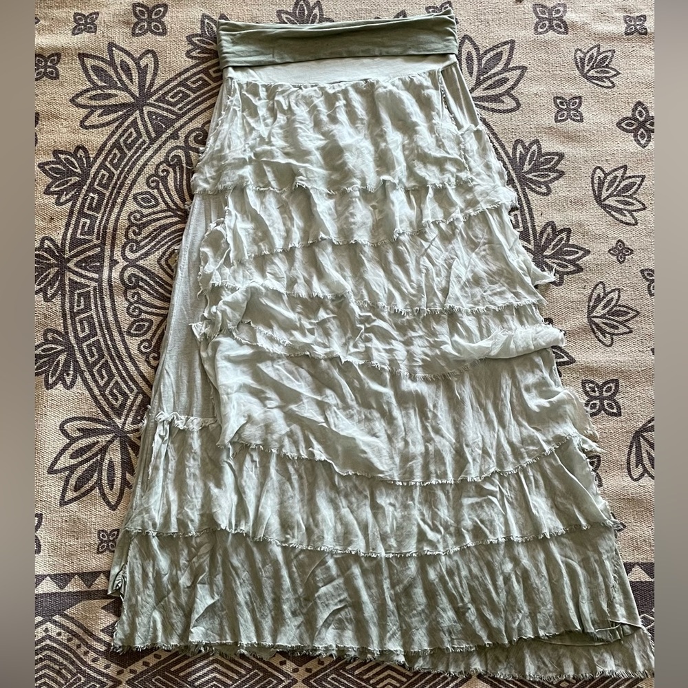 Layered maxi skirt